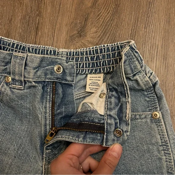 Canyon River Blues | Vintage Toddler Jean Shorts | Light Wash | Retro Surfer - Picture 3 of 7